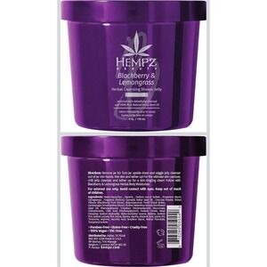 Hempz Blackberry & Lemongrass Herbal Cleansing Shower Jelly, 4 oz Hemp Seed Oil